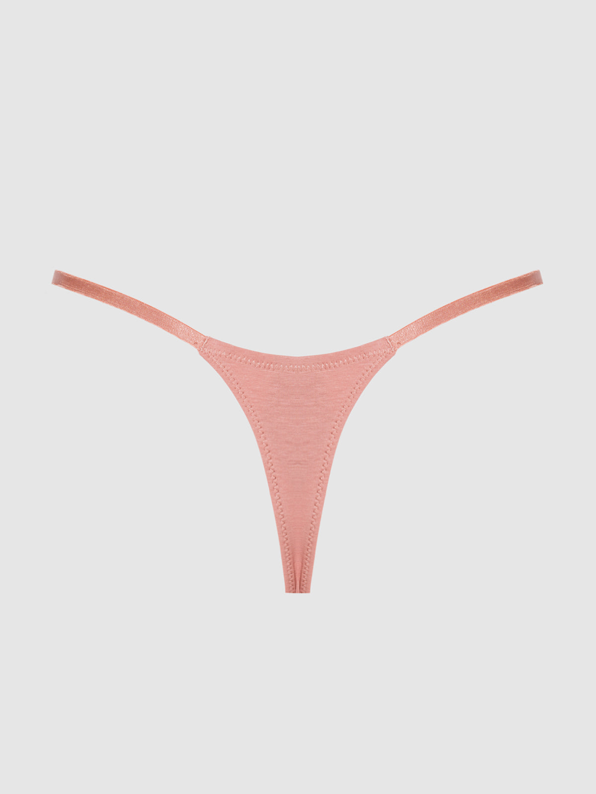 V-shaped cotton thong - White - Women - Gina Tricot