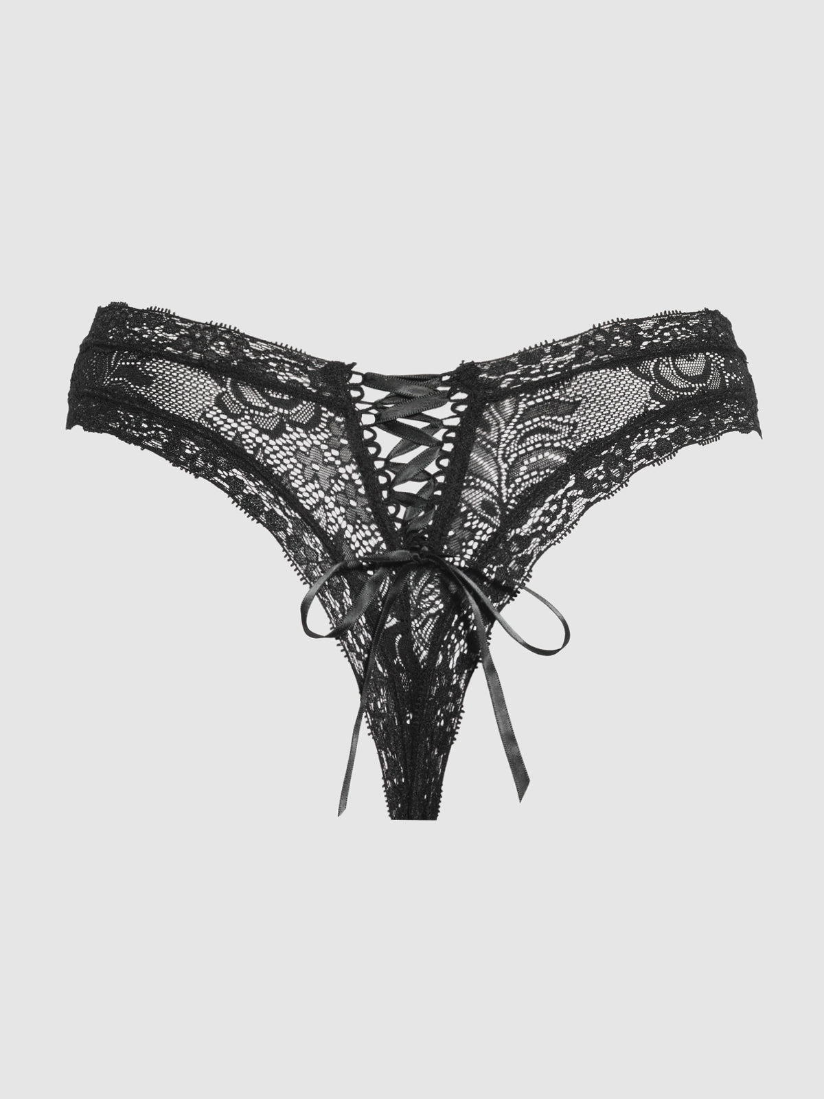 Idelle Floral Lace Open Crotch Hipster
