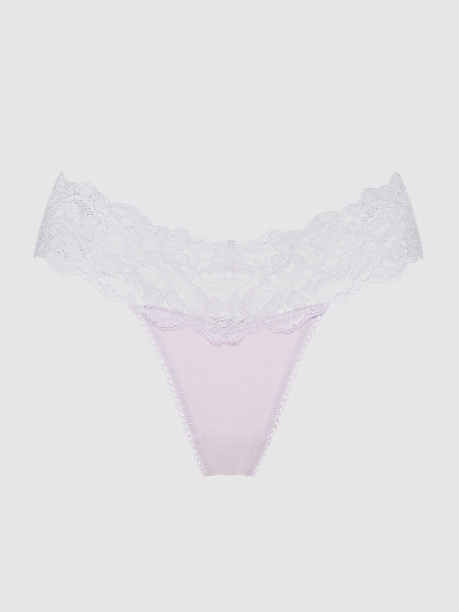 Bridget Stretch Cotton & Lace Thong - Fredricks of Hollywood – Frederick's  of Hollywood