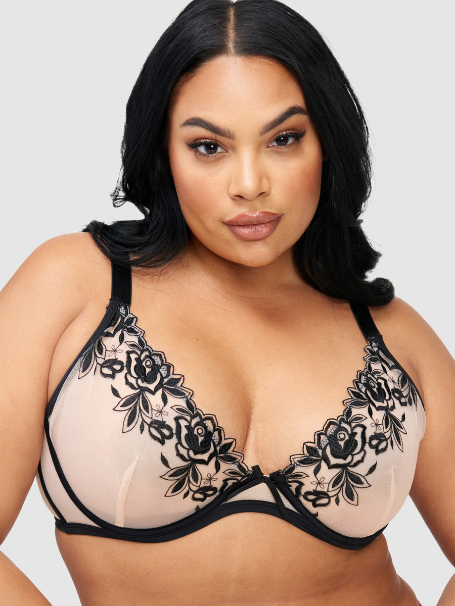 Fredericks Of Hollywood Marilyn Embroidered Full Coverage Bra Size