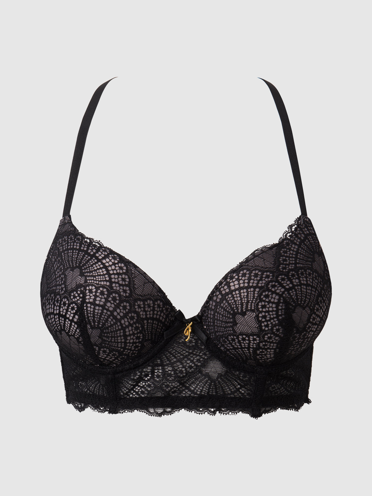 Ariel Lace Longline Push Up Bra - Frederick's Of Hollywood