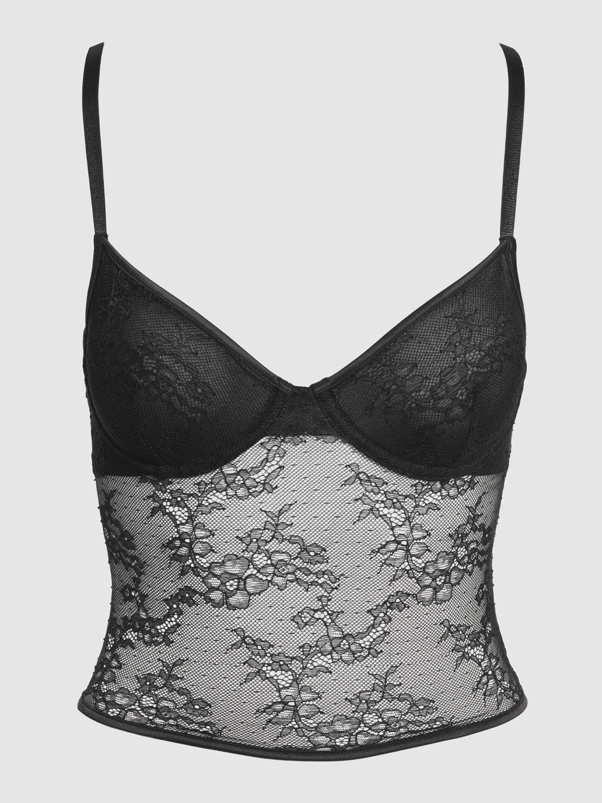 A Peek Behind the Lace Cami in Black