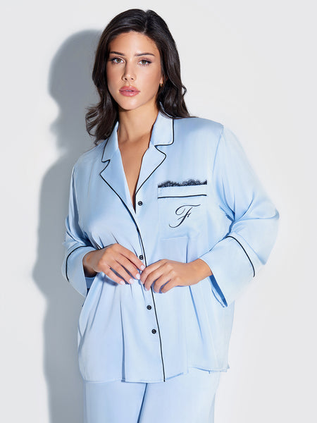 Astoria Satin Sleep Long Sleeve Button Down