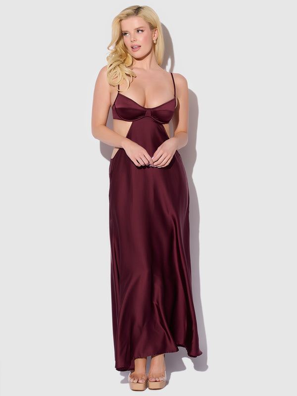 Petra Satin Monowire Cutout Gown