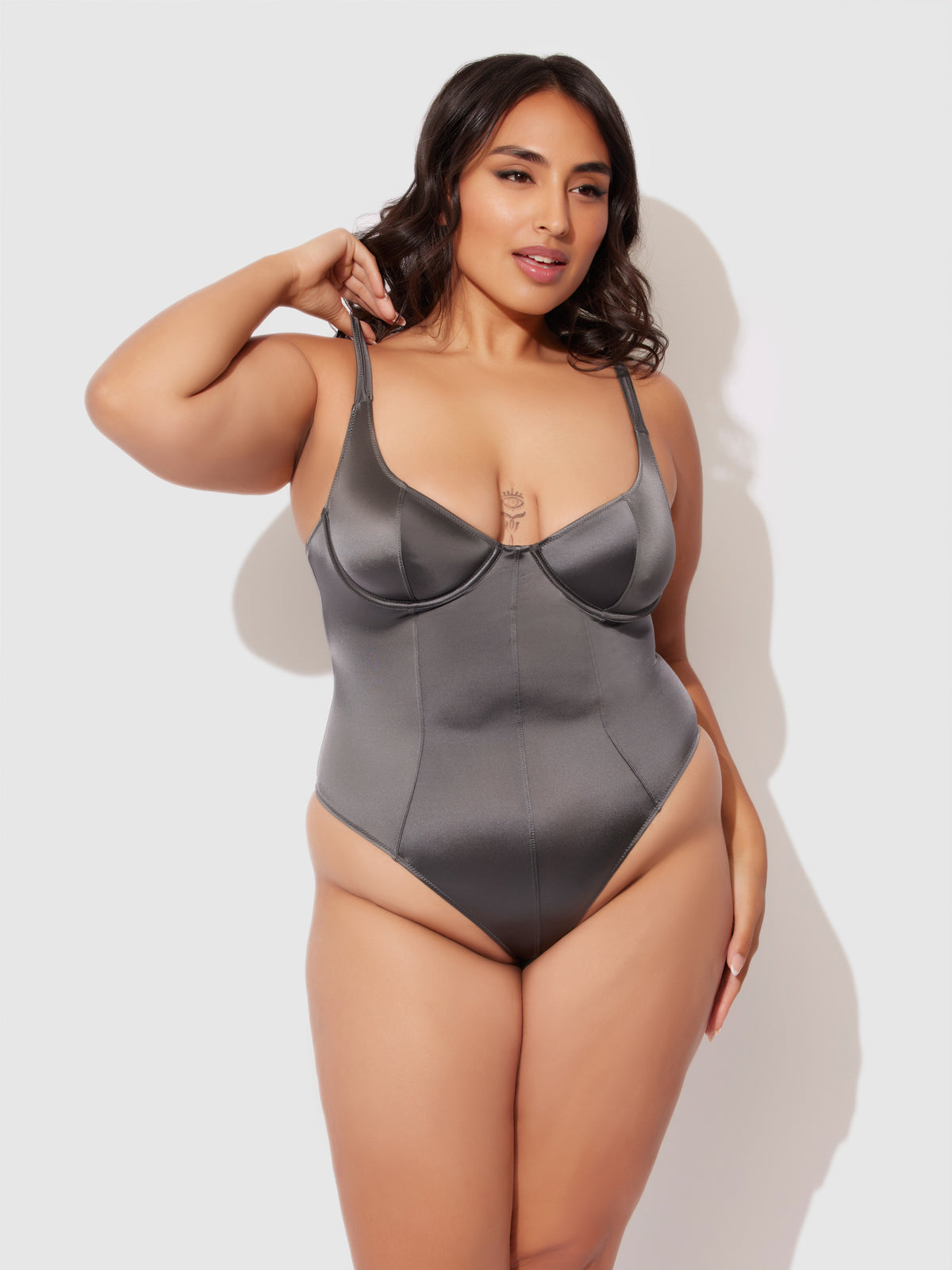 Neev Oil Slick Underwire & Seamed Bodysuit - Fredericks of Hollywood