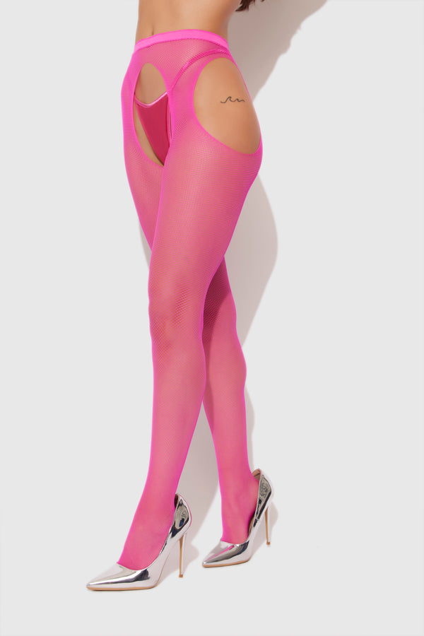 Fishnet Fundies - Neon Pink