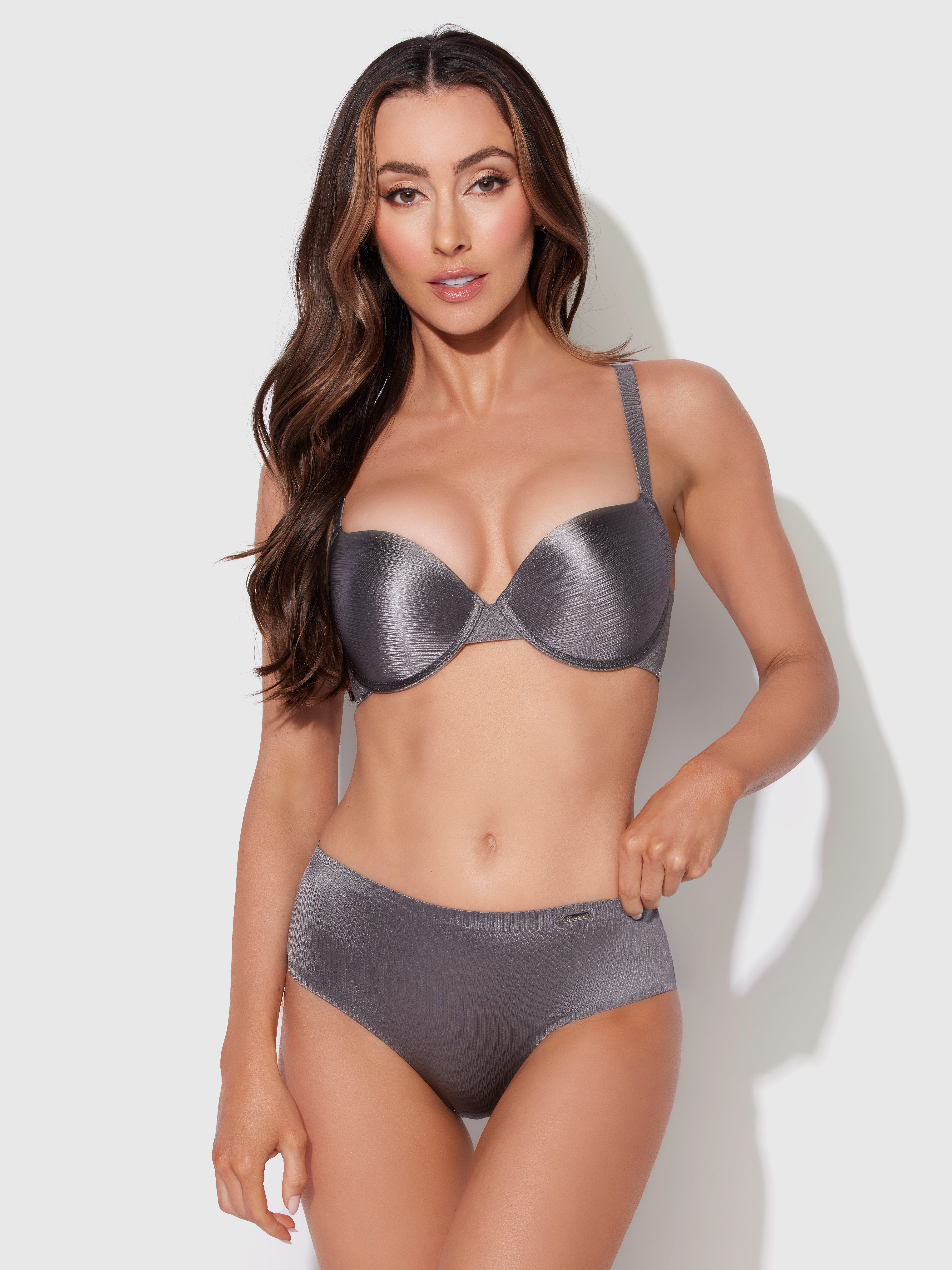 Mira Shimmer Micro Push Up T-Shirt Bra - Frederick's of Hollywood