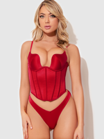 Petra Swirl Plunge Push Up Bustier