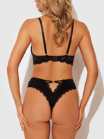 Jenna Micro & Lace Heart Cheeky - Frederick's of Hollywood