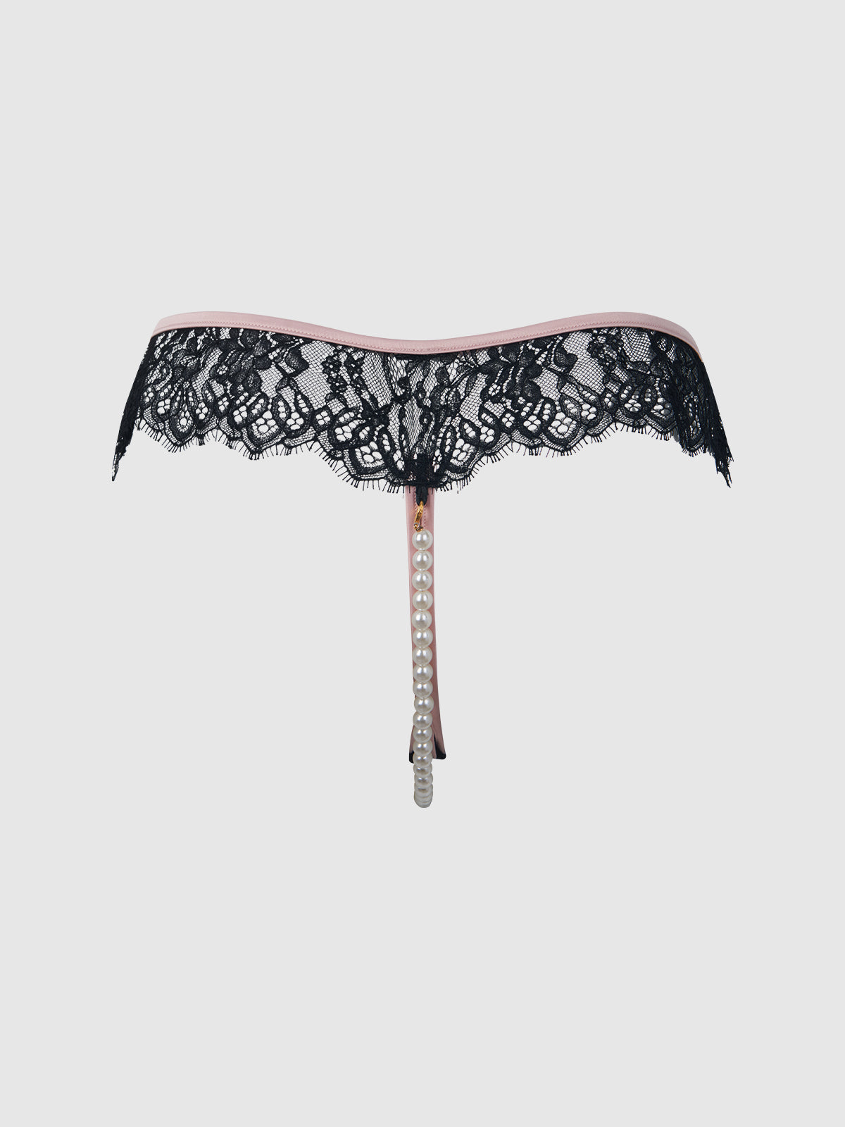 Rosalind Lace & Pearl Crotchless Thong - Fredericks of Hollywood