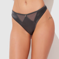 Neev Oil Slick & Mesh Tanga - Fredericks of Hollywood