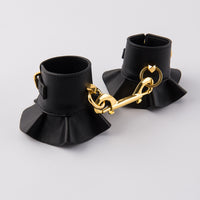 Leather-Like Ruffle Bondage Hand Cuffs