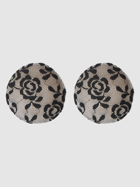 Silcone & Lace Circular Nipple Covers - Frederick's of Hollywood