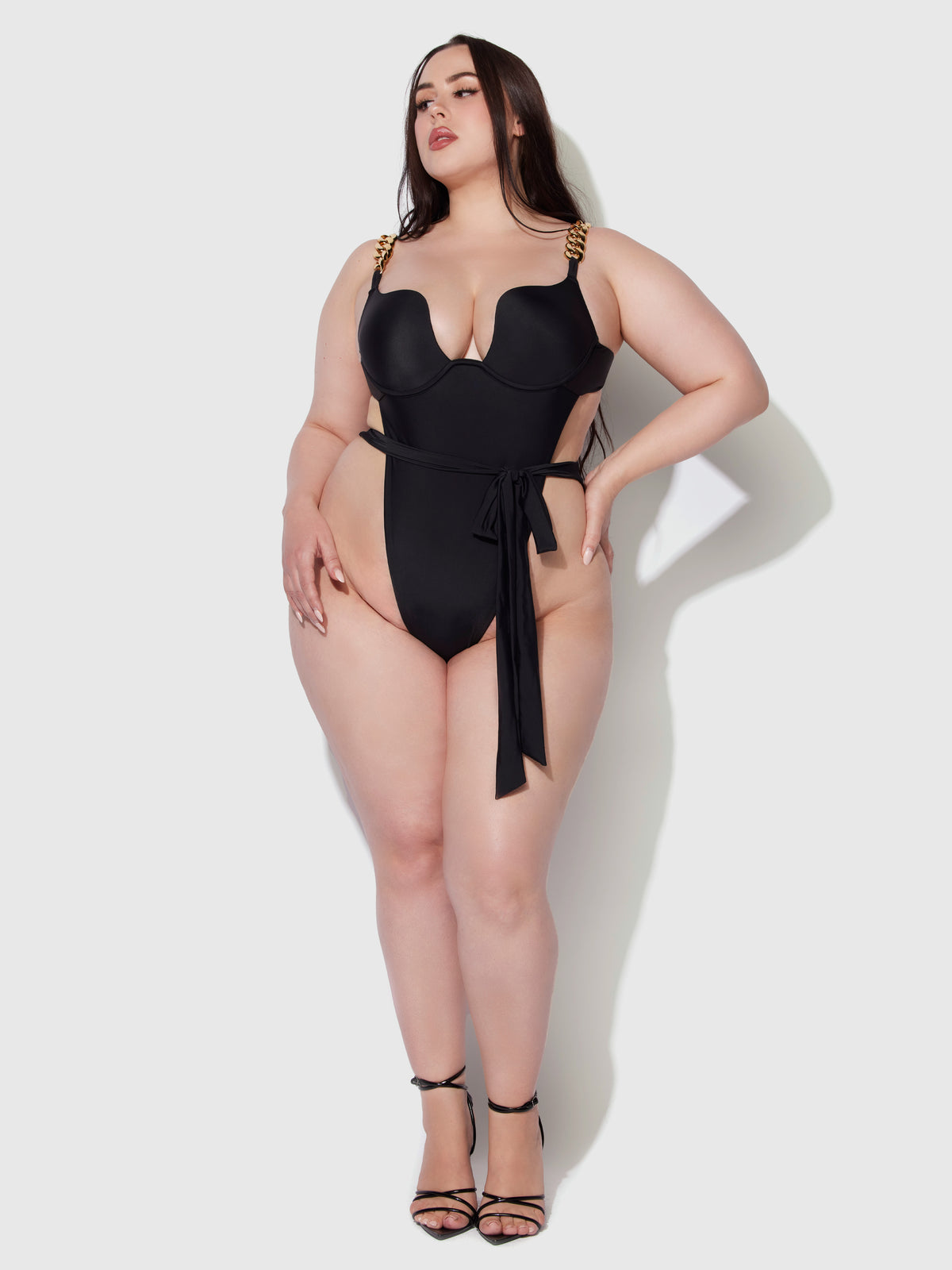 Rising Star Chain Swim One Piece - Frederick&#39;s of Hollywood