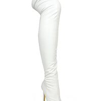 Gisele Stretchy Overknee Heeled Boots - Frederick's of Hollywood