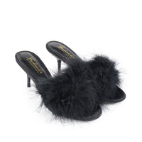 Luxor Feather Mule - Black