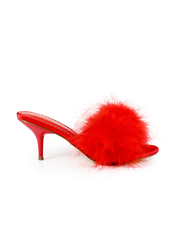 Luxor Feather Mule - Red