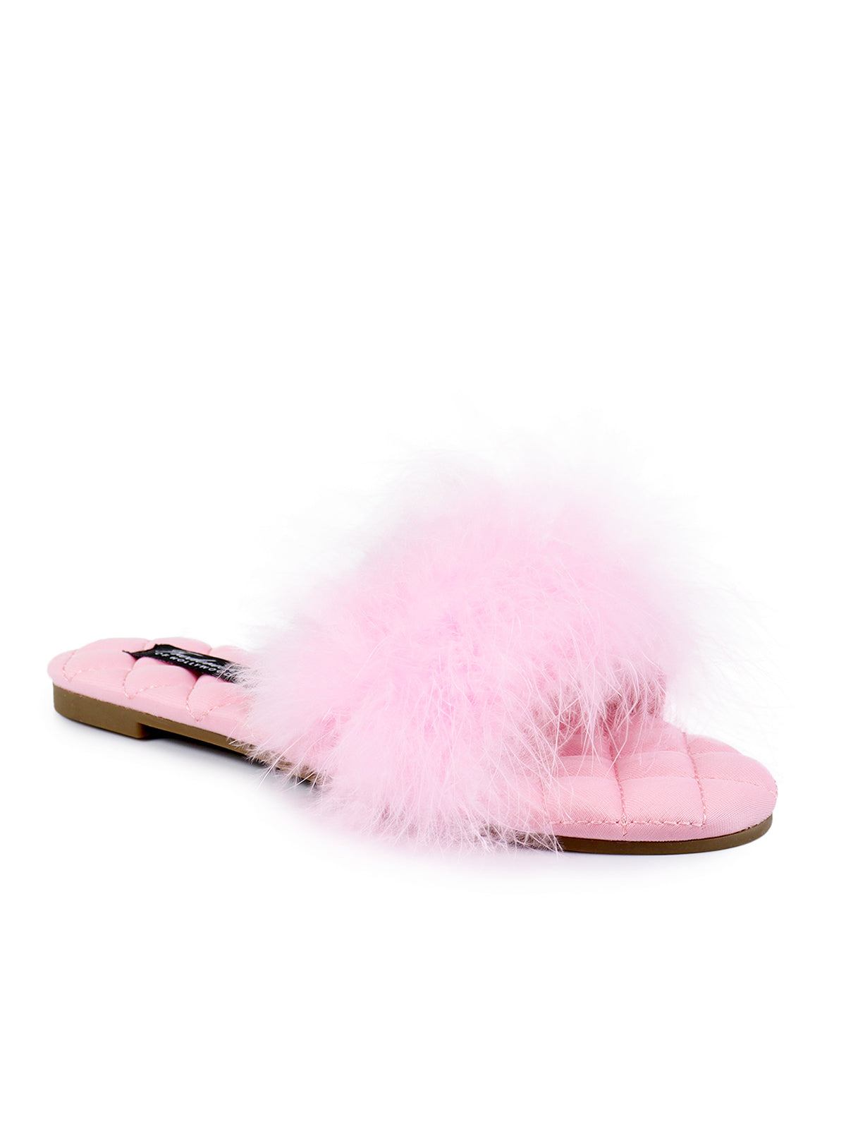 Maxim Feather Flat Sandal - Baby Pink