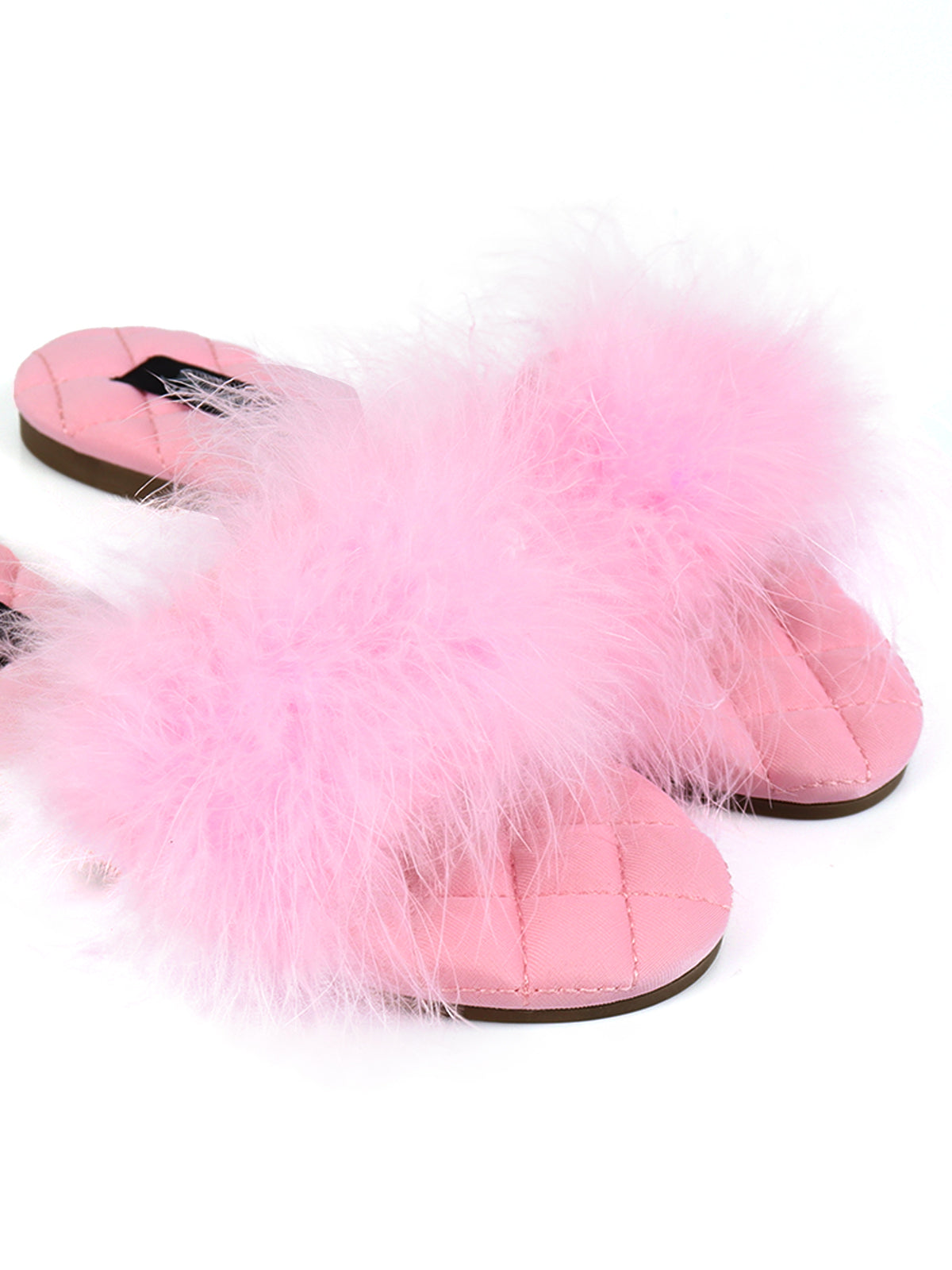 Maxim Feather Flat Sandal - Baby Pink