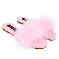 Maxim Feather Flat Sandal - Baby Pink