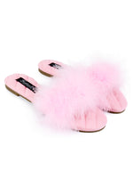 Maxim Feather Flat Sandal - Baby Pink