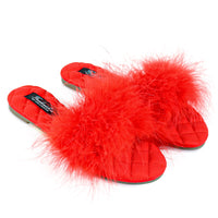 Maxim Feather Flat Sandal - Red