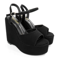 Tony Peep Toe Wedges - Frederick's of Hollywood