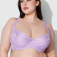 Voluptuous  Full Figure Push Up Bra - Lilac Breeze