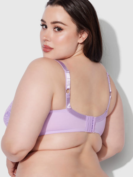 Voluptuous  Full Figure Push Up Bra - Lilac Breeze