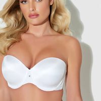 Hollywood Exxtreme Push Up Strapless Bra - White