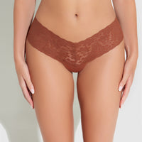 Emma Cotton & Lace Tanga - Coco