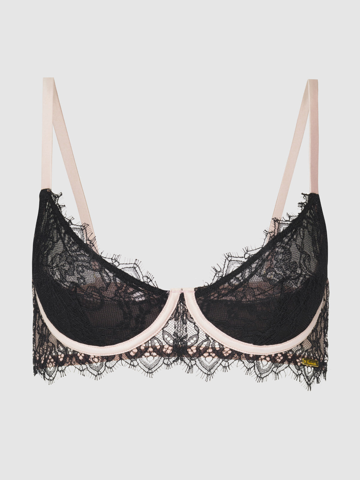 Rosalind Lace Cup Bra With Satin Half Cup