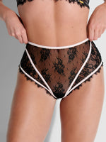 Rosalind Lace & Satin High-Waist Cheeky - Fredericks of Hollywood