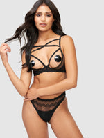 Rayna Strappy Open Cup Bra Set - Fredericks of Hollywood